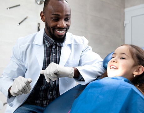 child in a dentist’s office