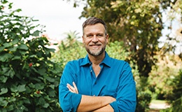 Man smiling with dental implants in Gainesville