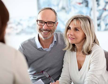 couple at a dental implant consultation