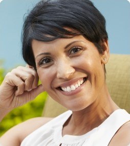woman smiling