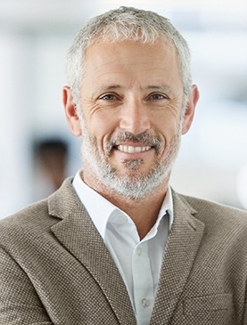 Older man with healthy smile